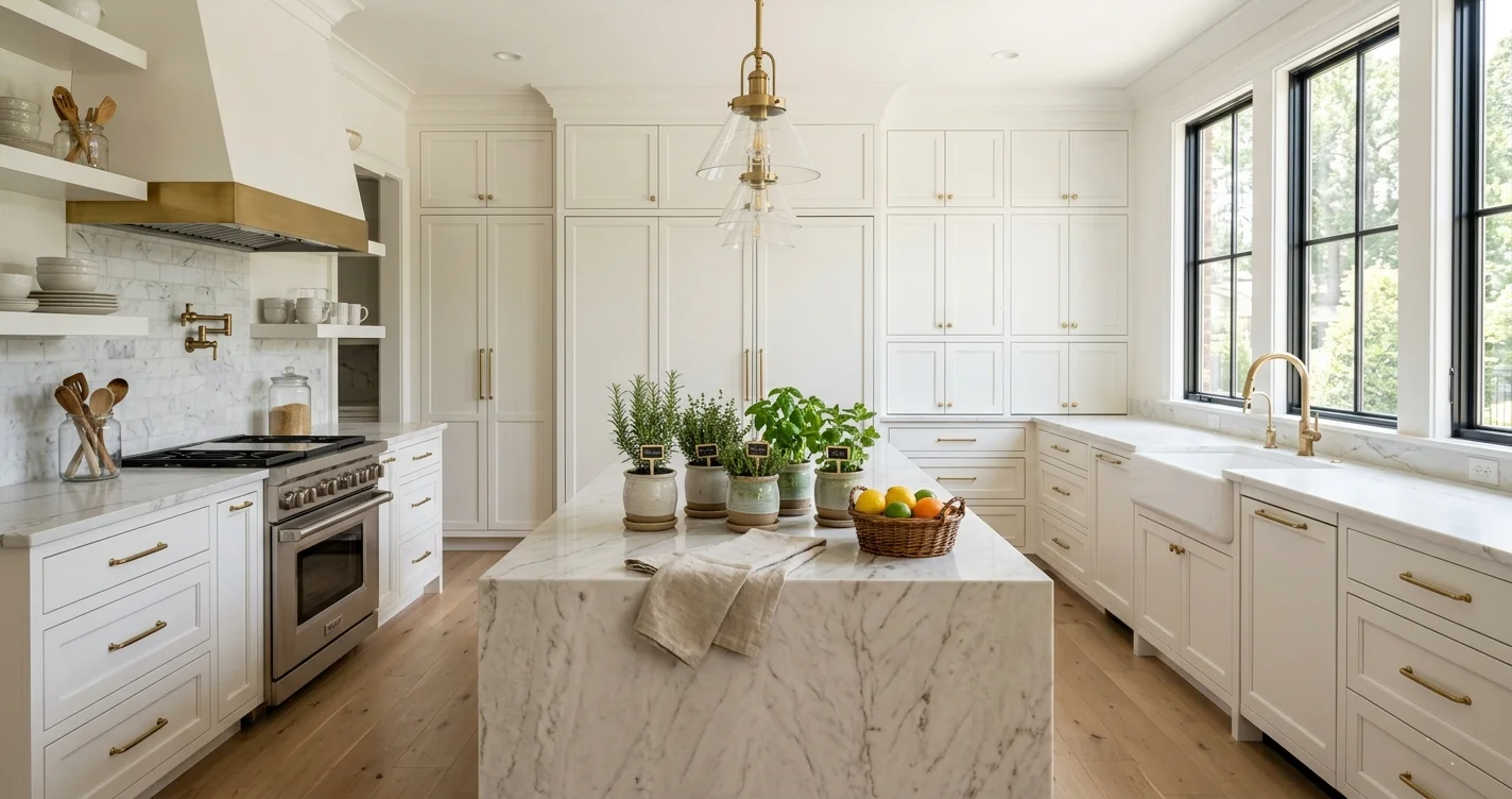 A clean, well-staged Vickery Village home in Cumming with traditional neighborhood architecture